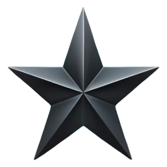 Black star over dark blue background. sticker