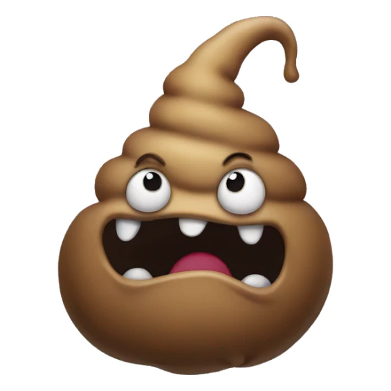 Poop monster sticker