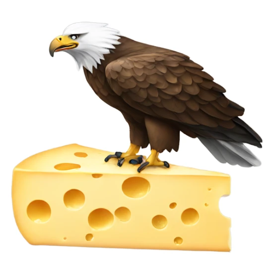 Cheese eating an eagle sticker