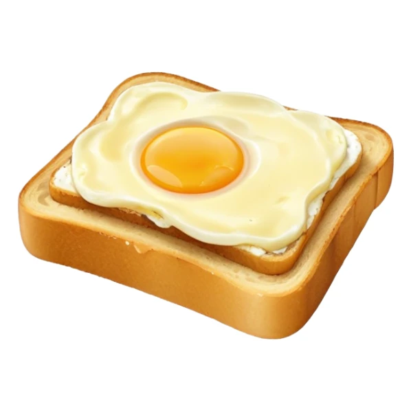 mashed egg on toast sticker