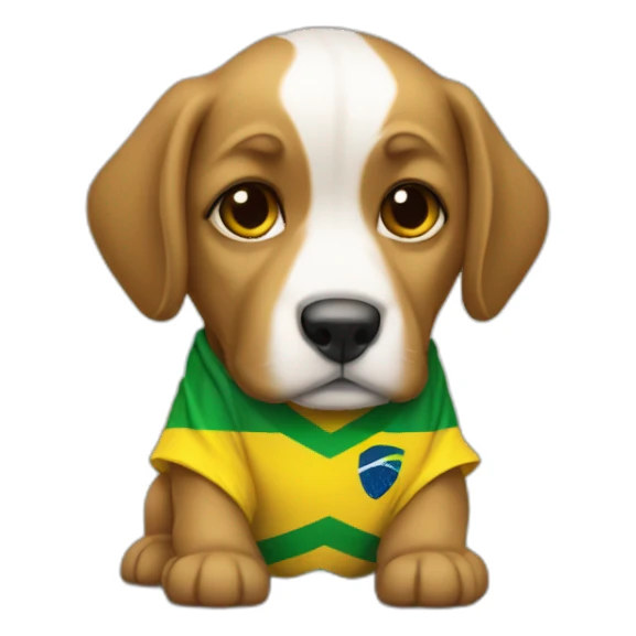 Cachorro com a camisa do Brasil sticker