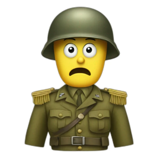 spongebob as a world war 2 soldier sticker