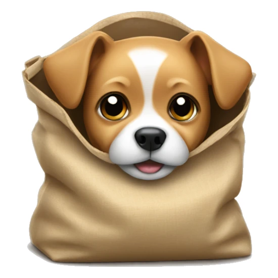 Small dog in a bag sticker