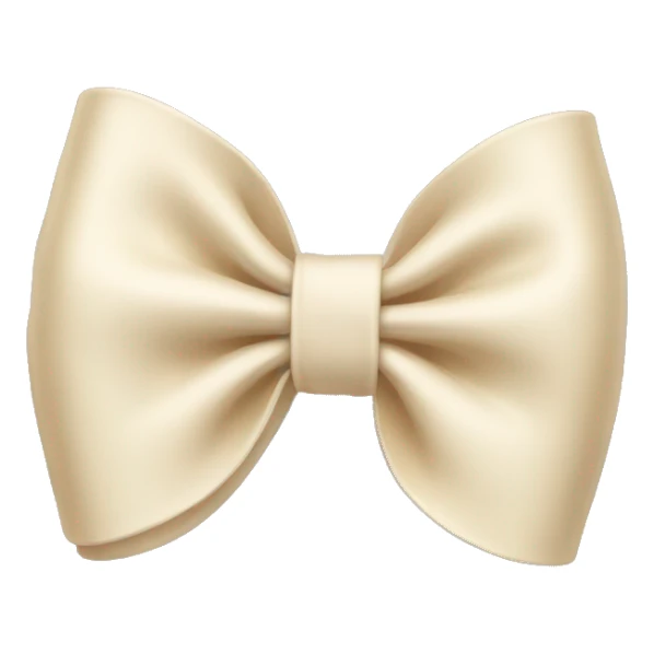 cream bow sticker