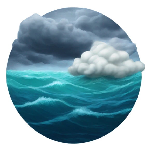 ocean and storm sticker