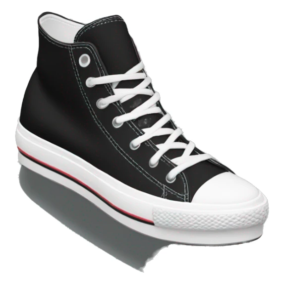 Black platform converse platform shoes sticker