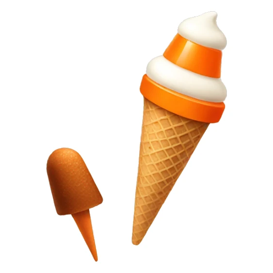 Ice cream with traffic cone  sticker