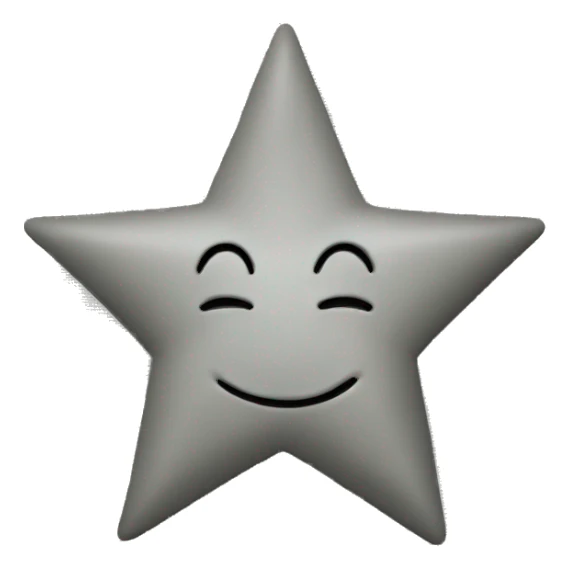 star symbol on grey canvas sticker