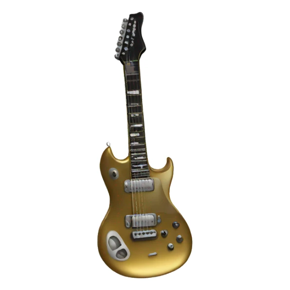 Metal guitar sticker