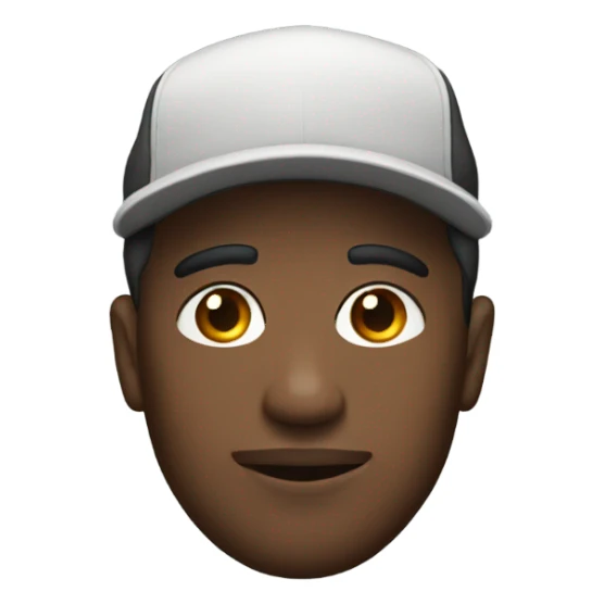 male portrait with backwards hat sticker