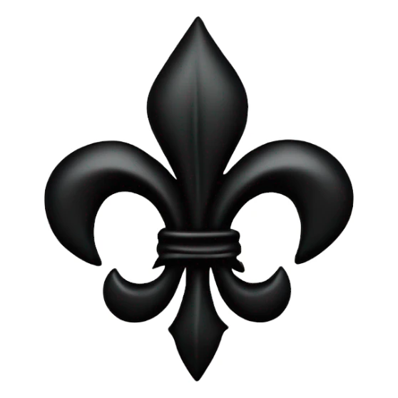 black fleur de lis sticker