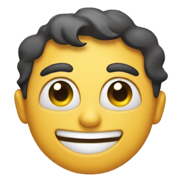 Face smiling with one eye slightly open sticker