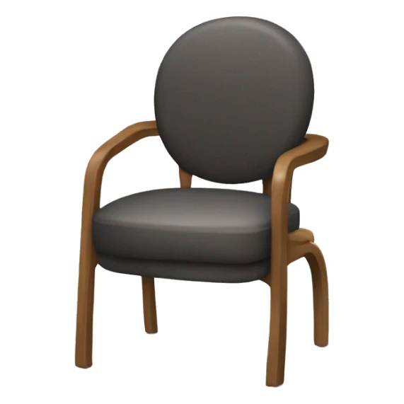 a chair with only one leg sticker