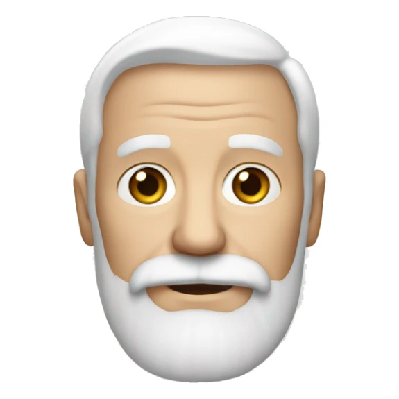 a white grandpa with a white beard sticker