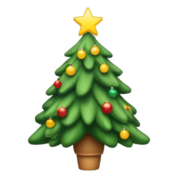 Christmas tree with a star on top sticker