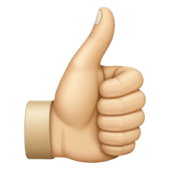 thumbs up emoij extra long thumb sticker