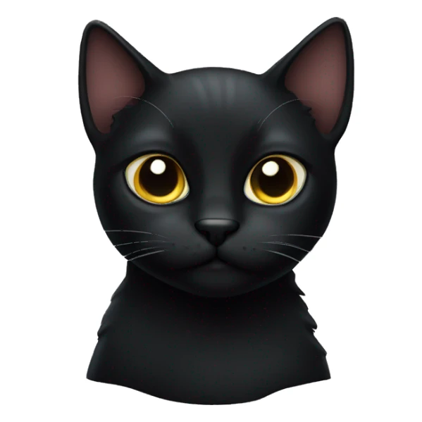 Black cat starring at viewer sticker