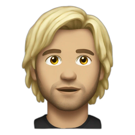 orelsan avec mèche blonde sticker