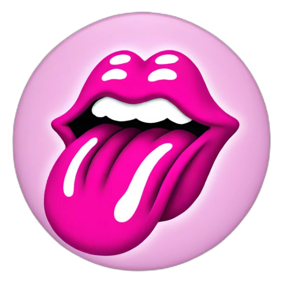 rolling stones logo in pink sticker