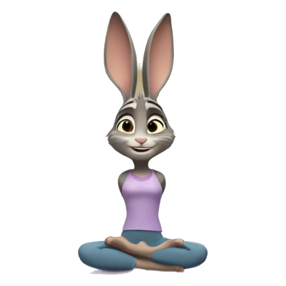 Judy Hopps doing Yoga sticker