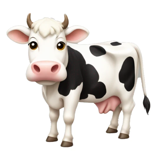 kawai cow sticker