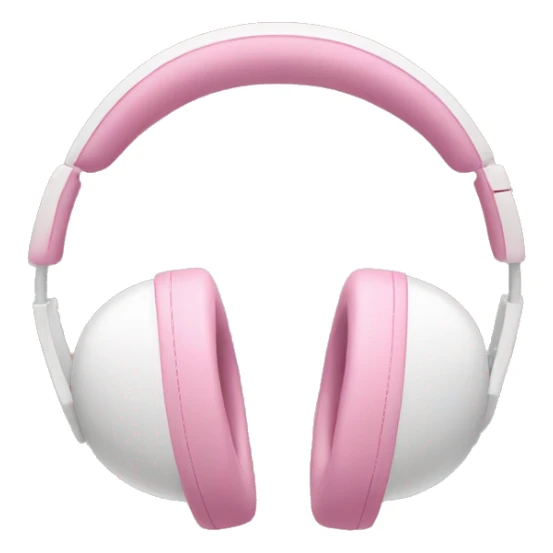 Light pink Apple headphones  sticker