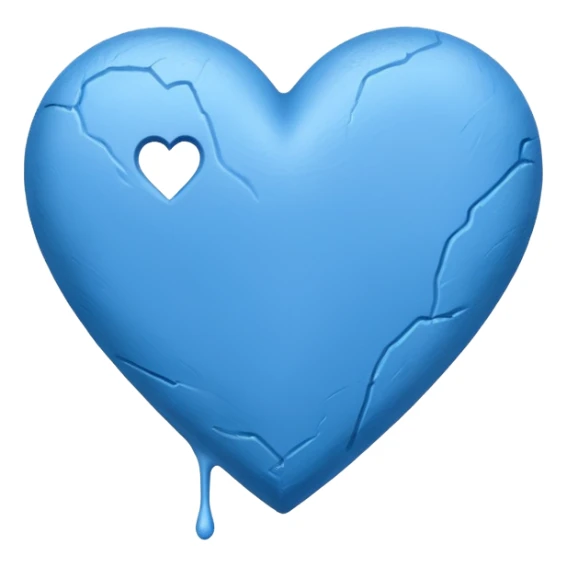 blue heart spray-painted sticker