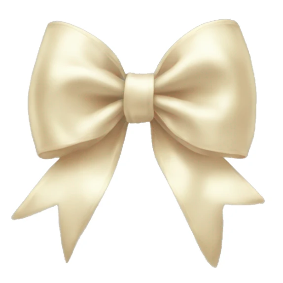 Christmas bow cream aesthetic sticker