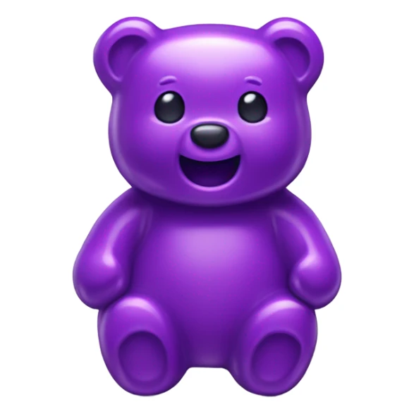 Purple gummy bear sticker