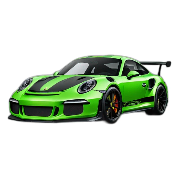 Green Porsche gt3 rs sticker