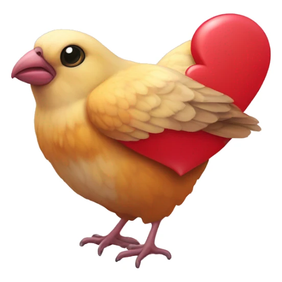 Agapornis en forma de corazón  sticker