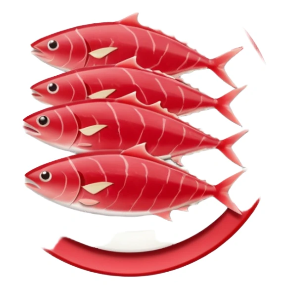 Make tuna sashimi iPhone emoji style sticker