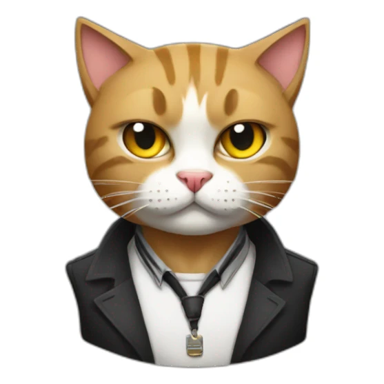 Gangster cat sticker