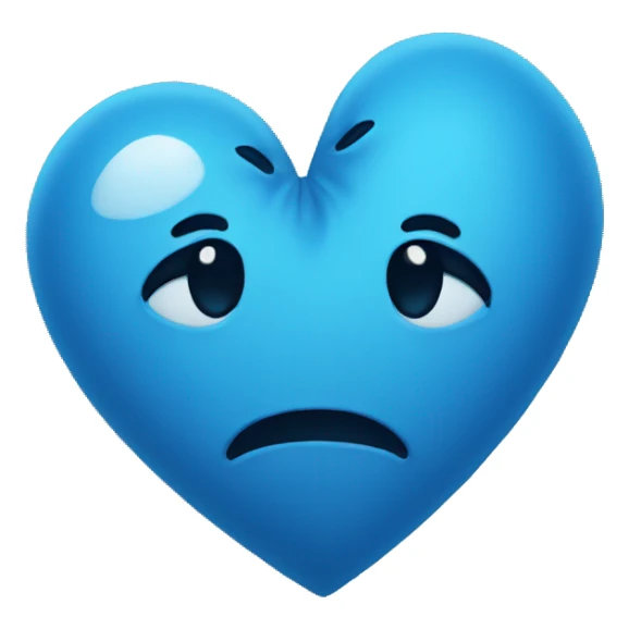Blue broke heart sticker