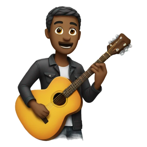 Man playing guitar  sticker