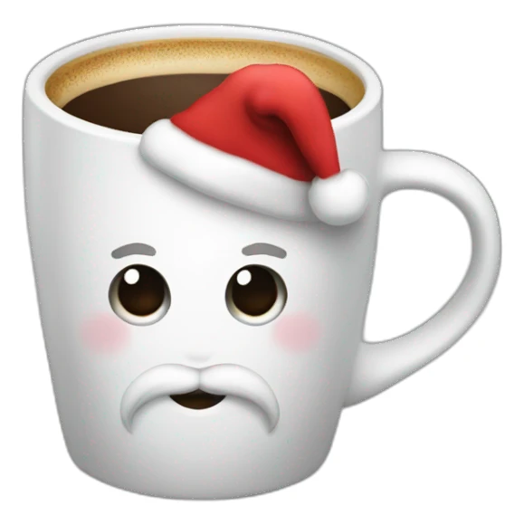 Santa coffee cup sticker