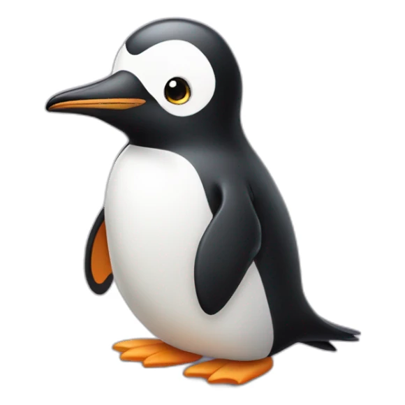 Pingüino kawaii sticker