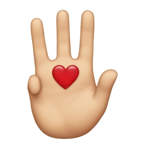 Heart fingers sticker