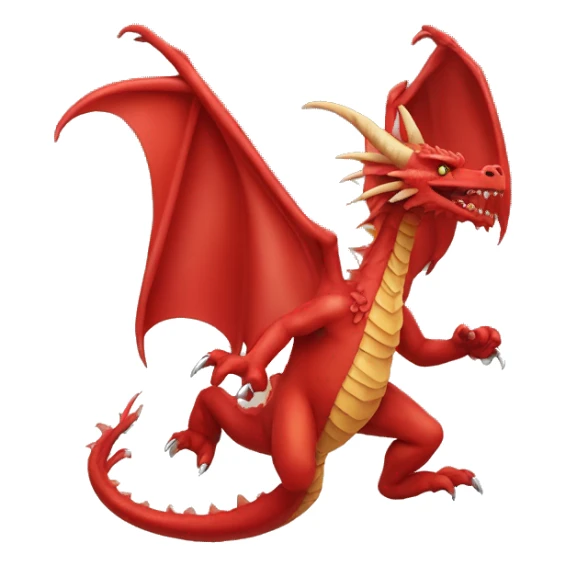 Red dragon  doing a s whit it’s body  sticker