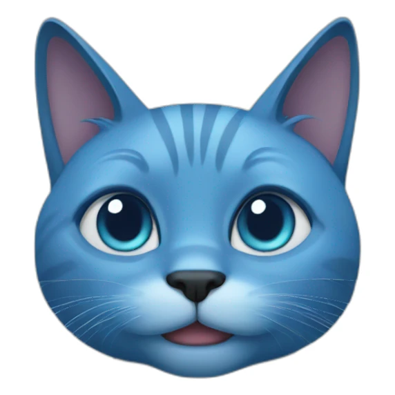 blue cat sticker
