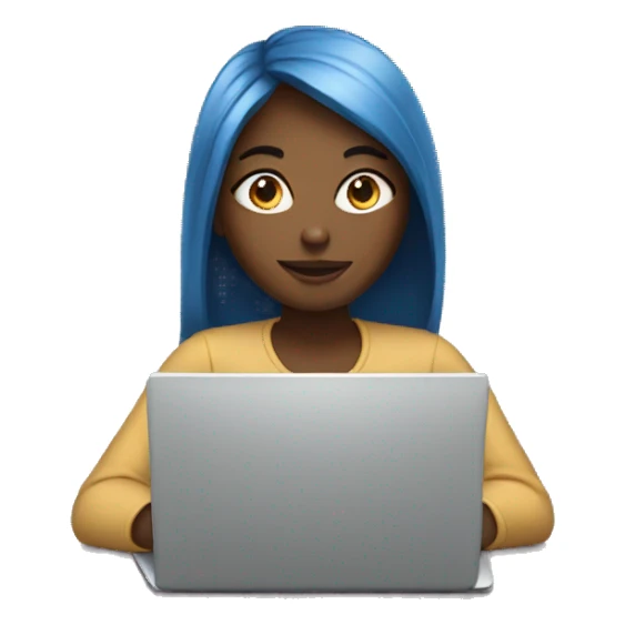 girl with laptop sticker