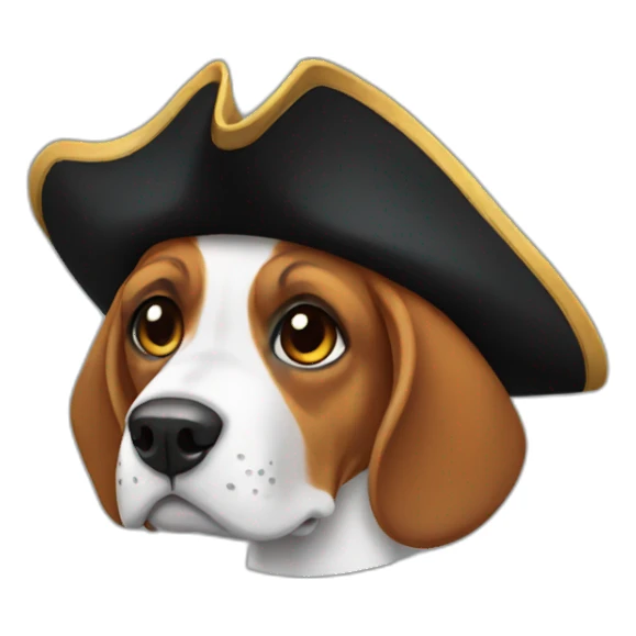 pirate hat beagle sticker