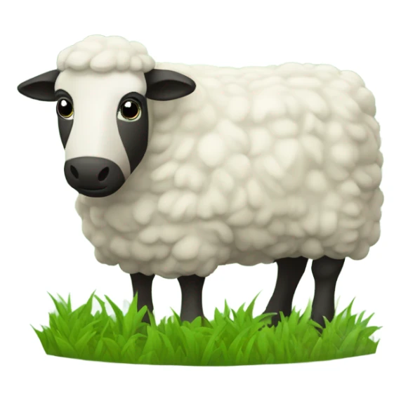 Oveja comiendo pasto  sticker