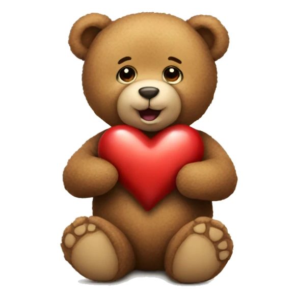 Teddy bear with heart sticker