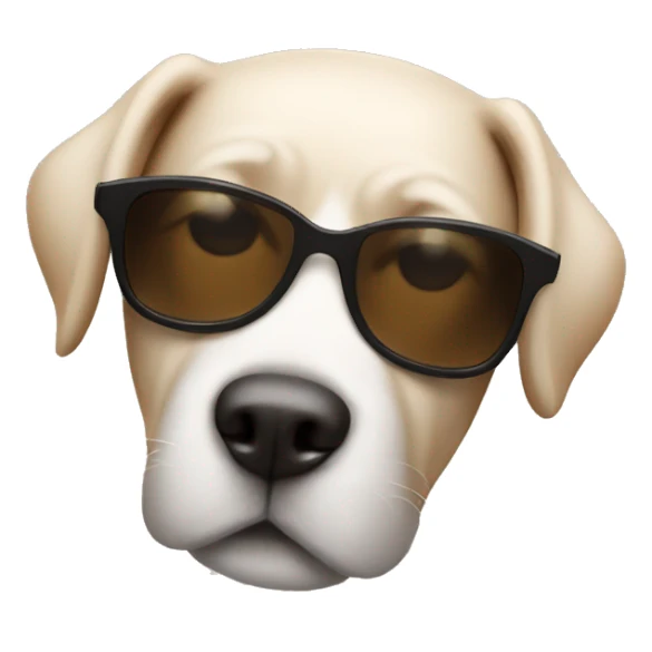 A dog with sunglasses sticker
