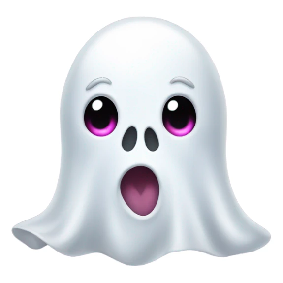 Ghost with heart eyes  sticker