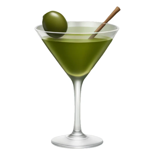 Olive martini with no face sticker