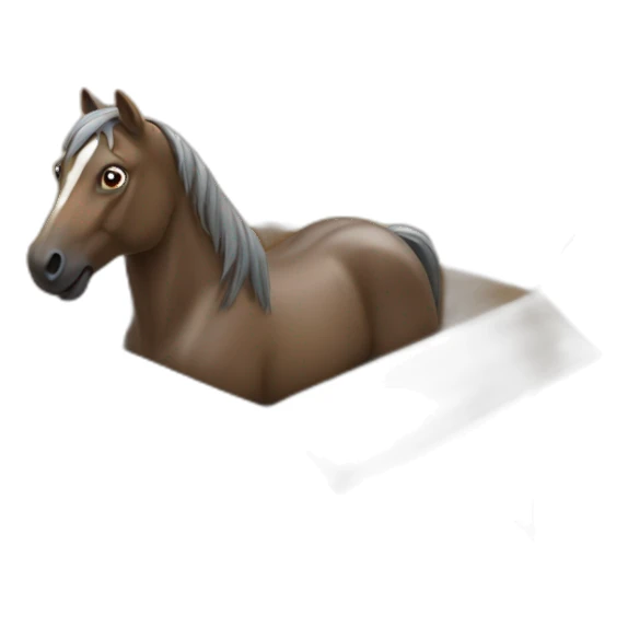 Cheval dans un box sticker