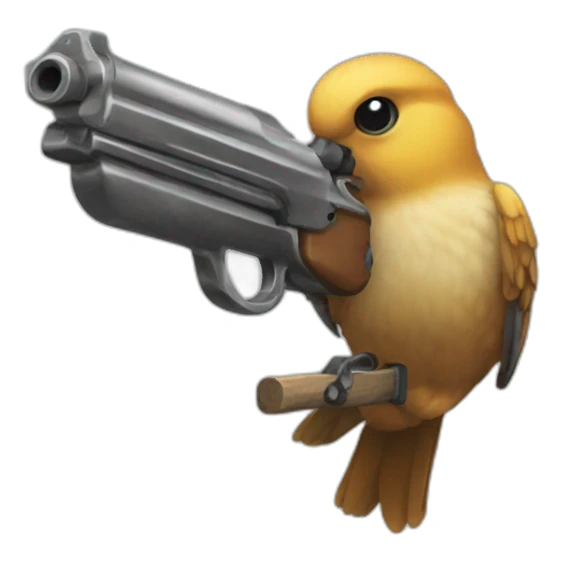 Piou piou-gun sticker