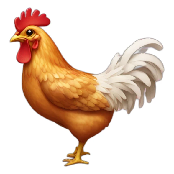 Chicken with a bow on it sticker